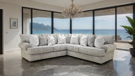 Nerone Gray Sectional from Furniture of America - Luna Furniture