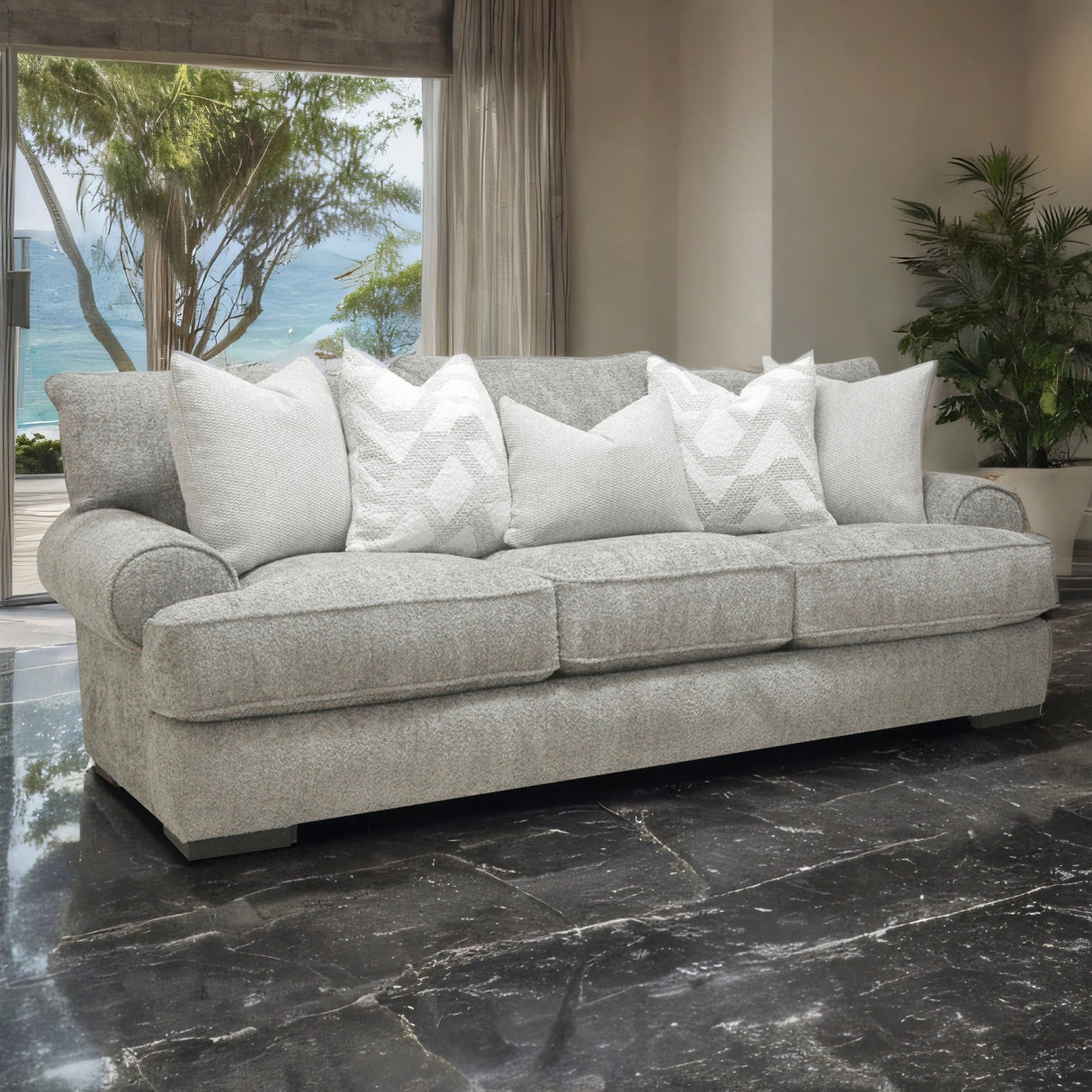 Nerone Gray Sofa from Furniture of America - Luna Furniture