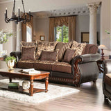 Franklin Dark Brown/Tan Sofa from Furniture of America - Luna Furniture