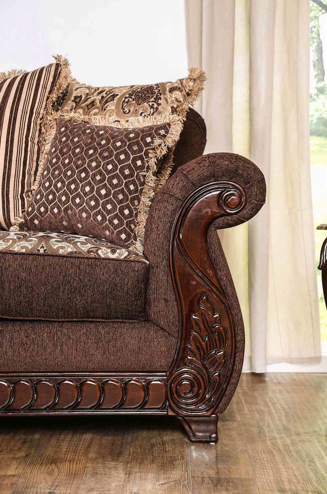 Tabitha Brown/Gold Chair from Furniture of America - Luna Furniture