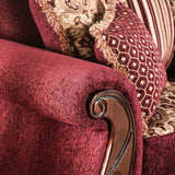Tabitha Wine/Gold Chair from Furniture of America - Luna Furniture