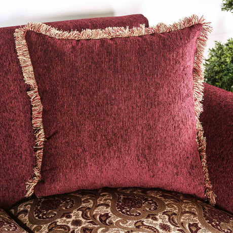 Tabitha Wine/Gold Chair from Furniture of America - Luna Furniture