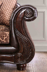 Elpis Brown/Espresso Sofa from Furniture of America - Luna Furniture