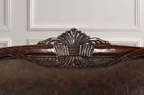 Elpis Brown/Espresso Sofa from Furniture of America - Luna Furniture