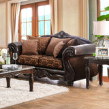 Elpis Brown/Espresso Traditional Living Room Set from Furniture of America - Luna Furniture