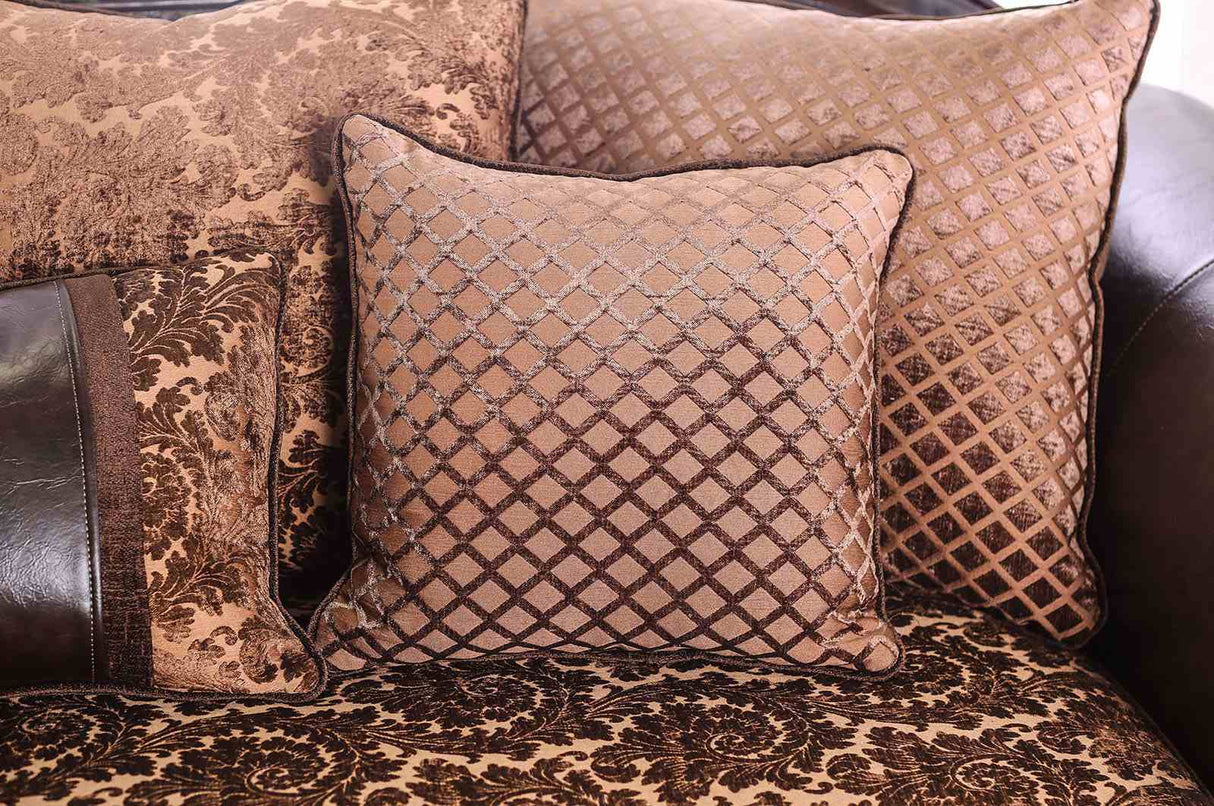 Elpis Brown/Espresso Sofa from Furniture of America - Luna Furniture