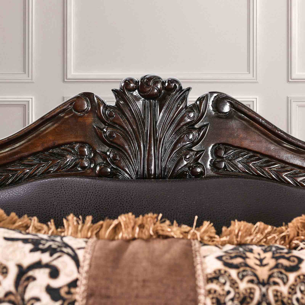 Jamael Brown/Espresso Sofa from Furniture of America - Luna Furniture