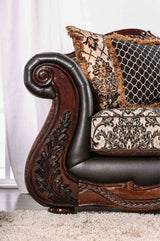 Jamael Brown/Espresso Sofa from Furniture of America - Luna Furniture