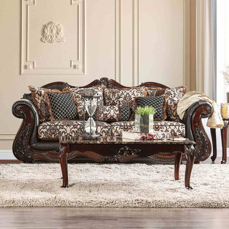 Jamael Brown/Espresso Sofa from Furniture of America - Luna Furniture