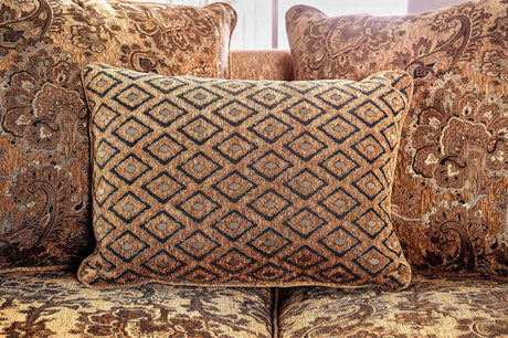 Nicanor Tan/Gold Sofa from Furniture of America - Luna Furniture
