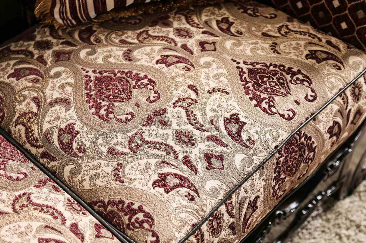 Quirino Burgundy/Dark Brown Loveseat from Furniture of America - Luna Furniture