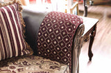 Quirino Burgundy/Dark Brown Sofa from Furniture of America - Luna Furniture