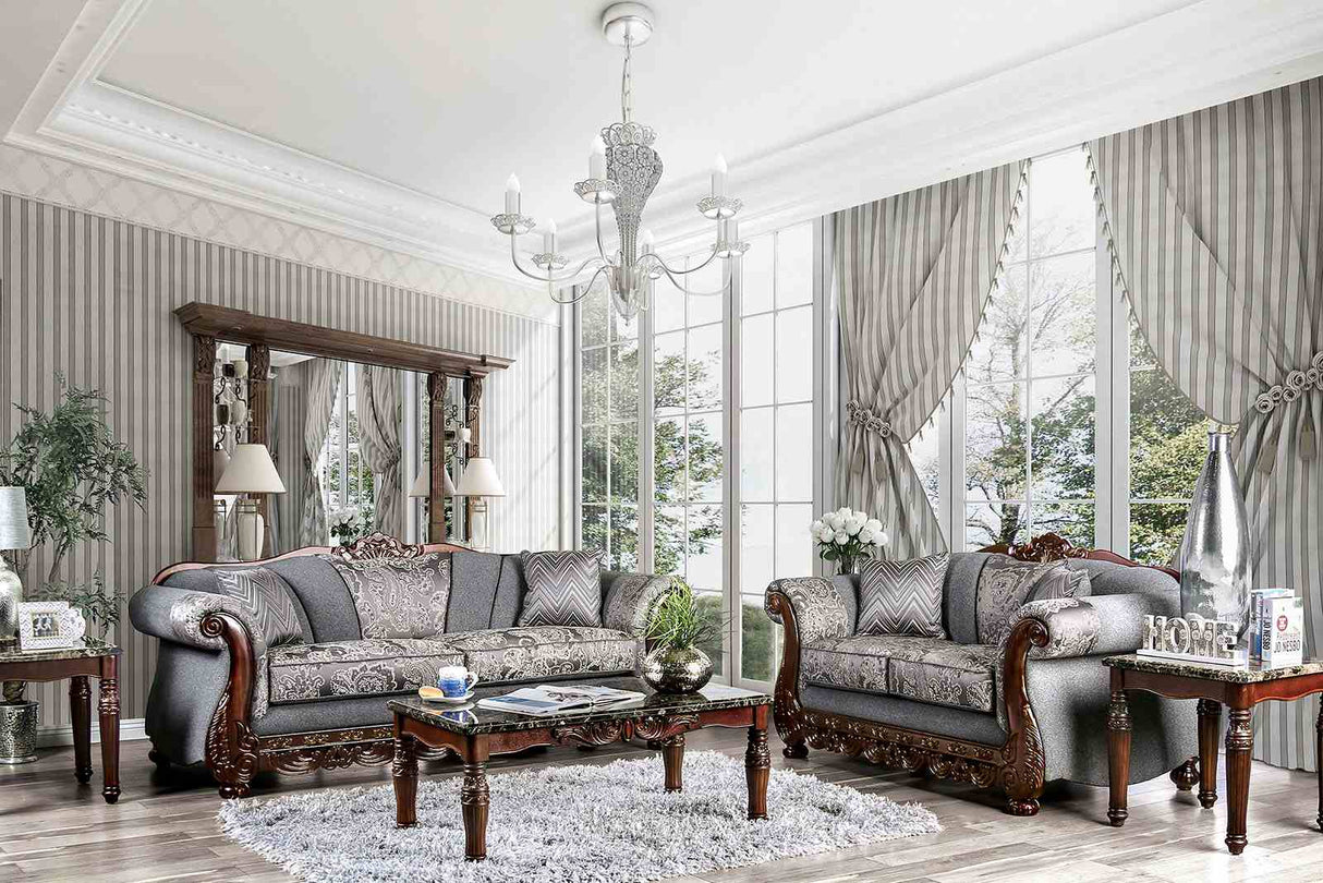 Newdale Gray Loveseat from Furniture of America - Luna Furniture