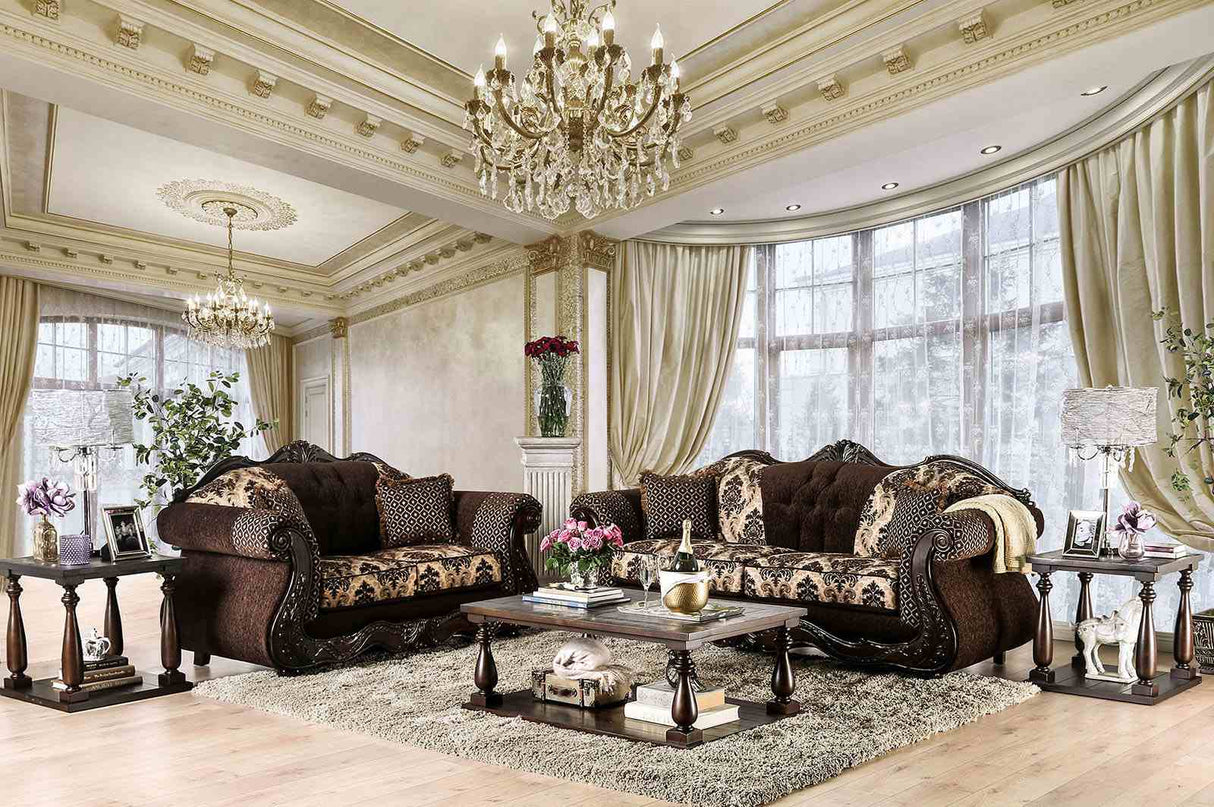 Ronja Dark Brown Sofa from Furniture of America - Luna Furniture