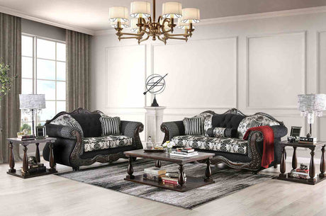 Ronja Black Loveseat from Furniture of America - Luna Furniture