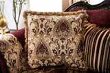 Matteo Burgundy/Brown Traditional Living Room Set from Furniture of America - Luna Furniture