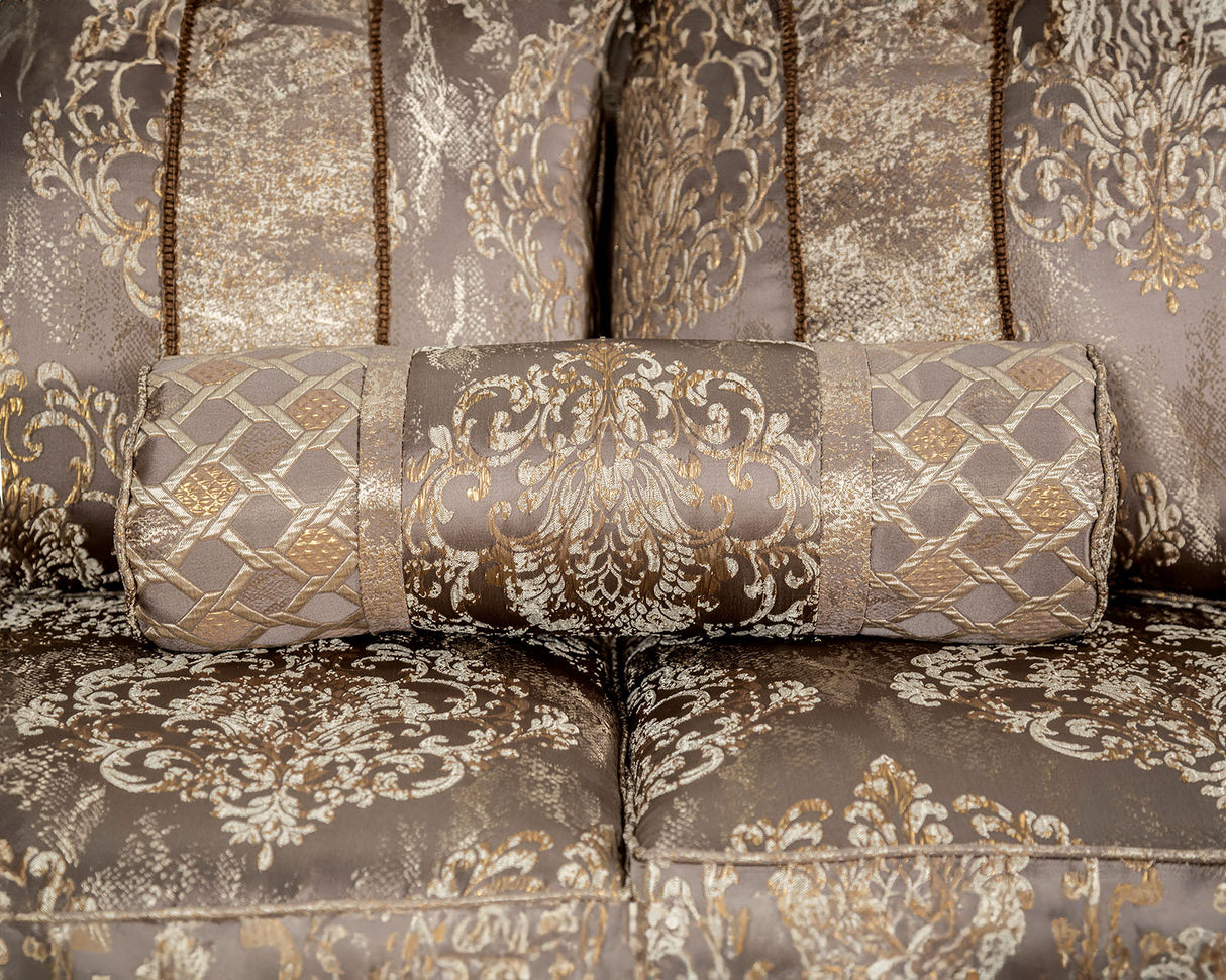 Andalusia Light Brown/Dark Cherry Sofa from Furniture of America - Luna Furniture