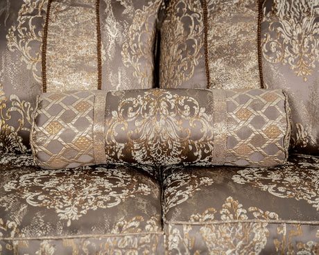 Andalusia Light Brown/Dark Cherry Sofa from Furniture of America - Luna Furniture