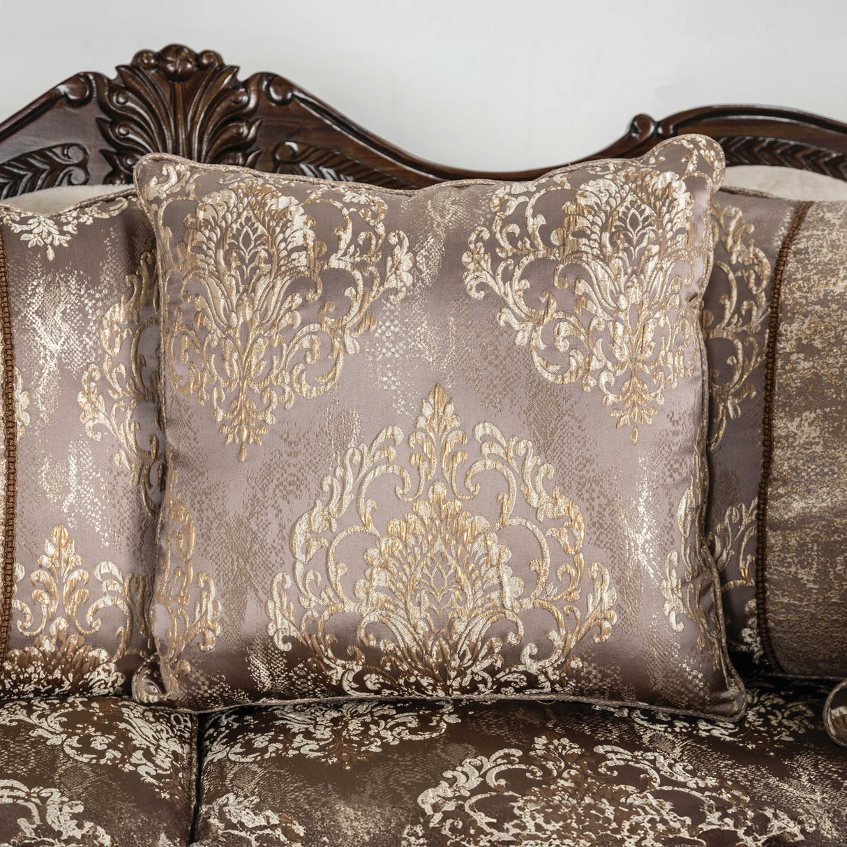 Andalusia Light Brown/Dark Cherry Sofa from Furniture of America - Luna Furniture