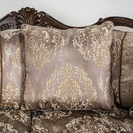 Andalusia Light Brown/Dark Cherry Sofa from Furniture of America - Luna Furniture