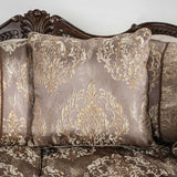 Andalusia Light Brown/Dark Cherry Loveseat from Furniture of America - Luna Furniture