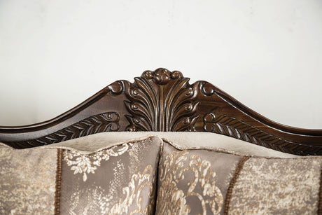 Andalusia Light Brown/Dark Cherry Loveseat from Furniture of America - Luna Furniture