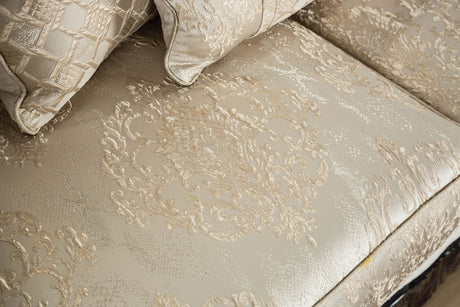 Huelva Beige/Dark Cherry Loveseat from Furniture of America - Luna Furniture