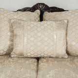 Huelva Beige/Dark Cherry Sofa from Furniture of America - Luna Furniture