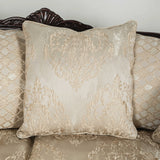Huelva Beige/Dark Cherry Sofa from Furniture of America - Luna Furniture