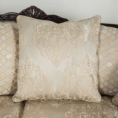 Huelva Beige/Dark Cherry Sofa from Furniture of America - Luna Furniture