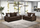 West Acton Chocolate Loveseat from Furniture of America - Luna Furniture