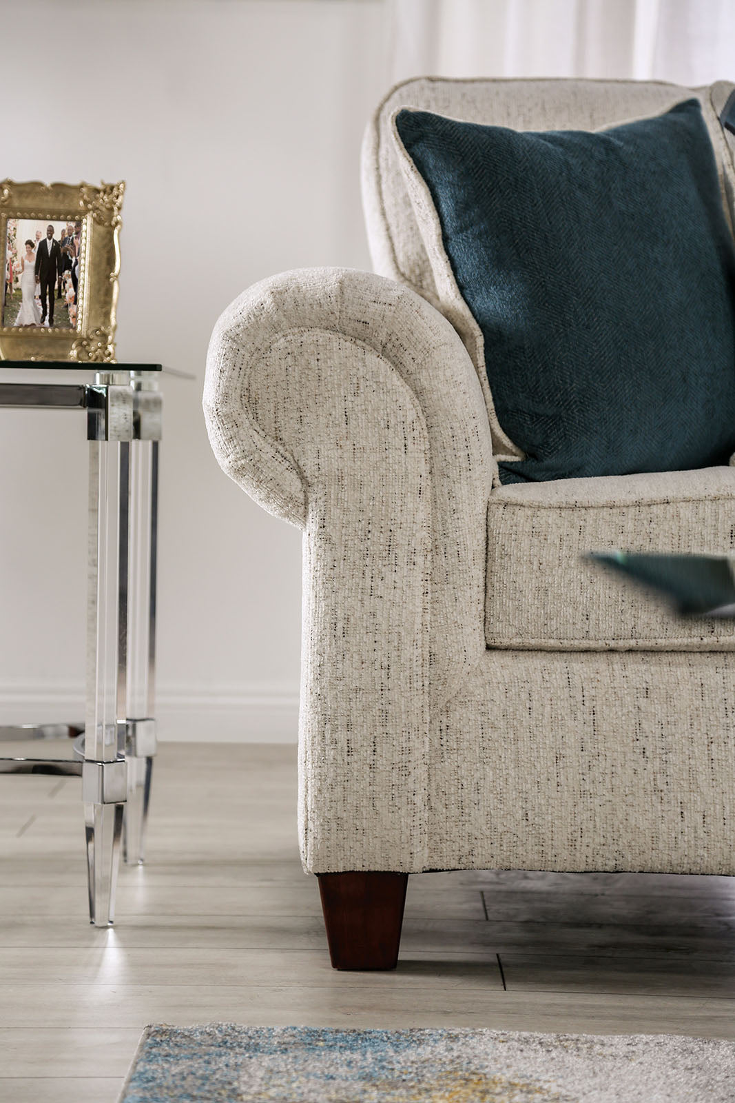 Delgada Beige Sofa from Furniture of America - Luna Furniture