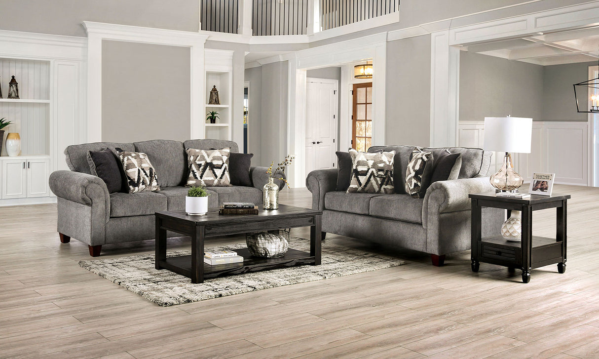 Delgada Graphite Loveseat from Furniture of America - Luna Furniture
