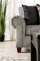Delgada Graphite Loveseat from Furniture of America - Luna Furniture
