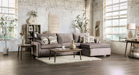 Cramlington Light Gray Sectional from Furniture of America - Luna Furniture