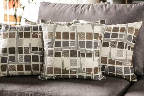 Cramlington Light Gray Sectional from Furniture of America - Luna Furniture