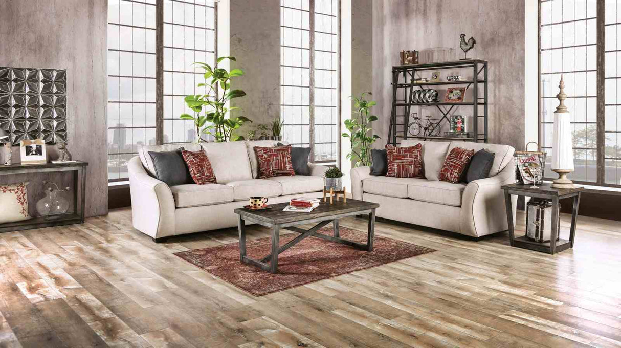 Jarrow Ivory Sofa from Furniture of America - Luna Furniture
