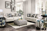 Nash Ivory/Navy Transitional Living Room Set from Furniture of America - Luna Furniture