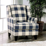 Nash Ivory/Navy Transitional Living Room Set from Furniture of America - Luna Furniture