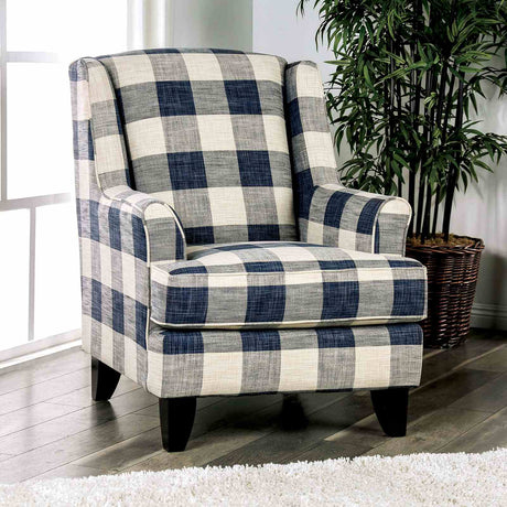 Nash Ivory/Navy Transitional Living Room Set from Furniture of America - Luna Furniture