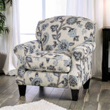 Nash Ivory Floral Chair from Furniture of America - Luna Furniture