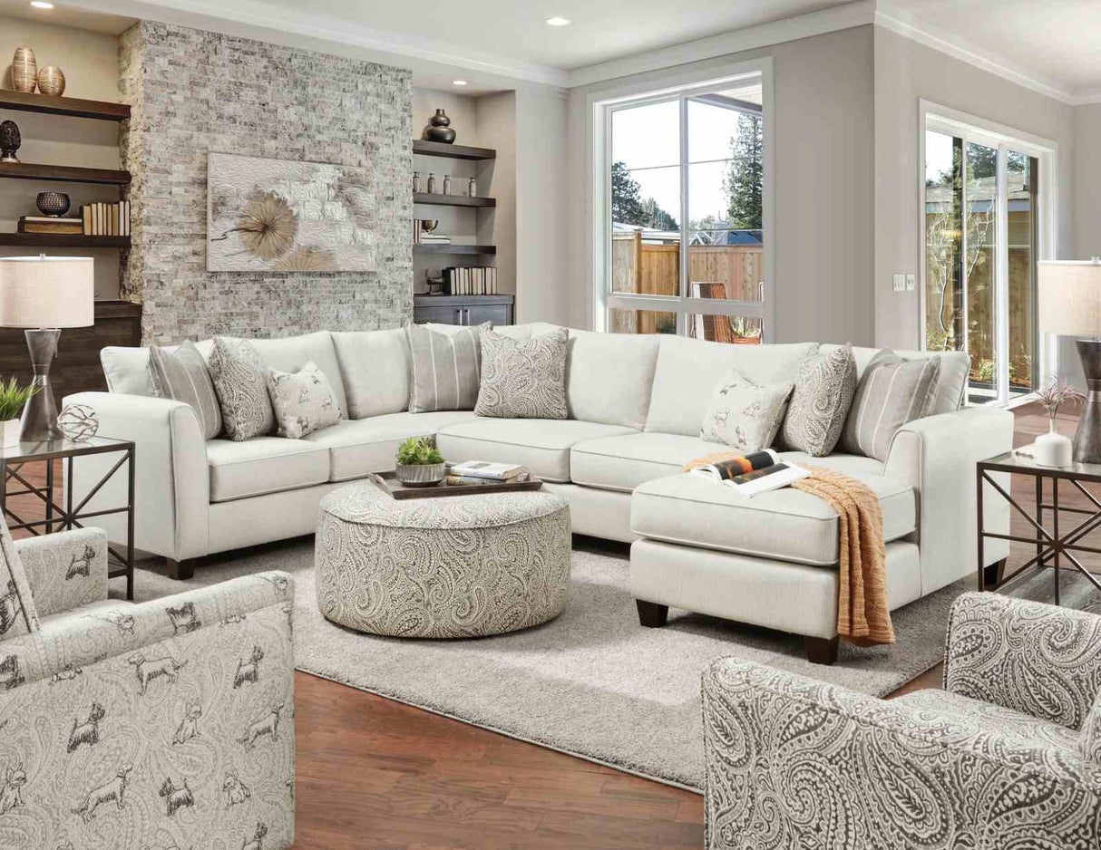 Pocklington Paisley Multi Ottoman from Furniture of America - Luna Furniture