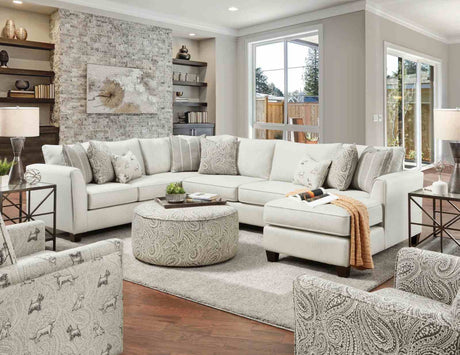 Pocklington Paisley Multi Ottoman from Furniture of America - Luna Furniture