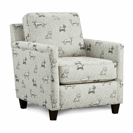 Pocklington Multi Dog Print Chair from Furniture of America - Luna Furniture