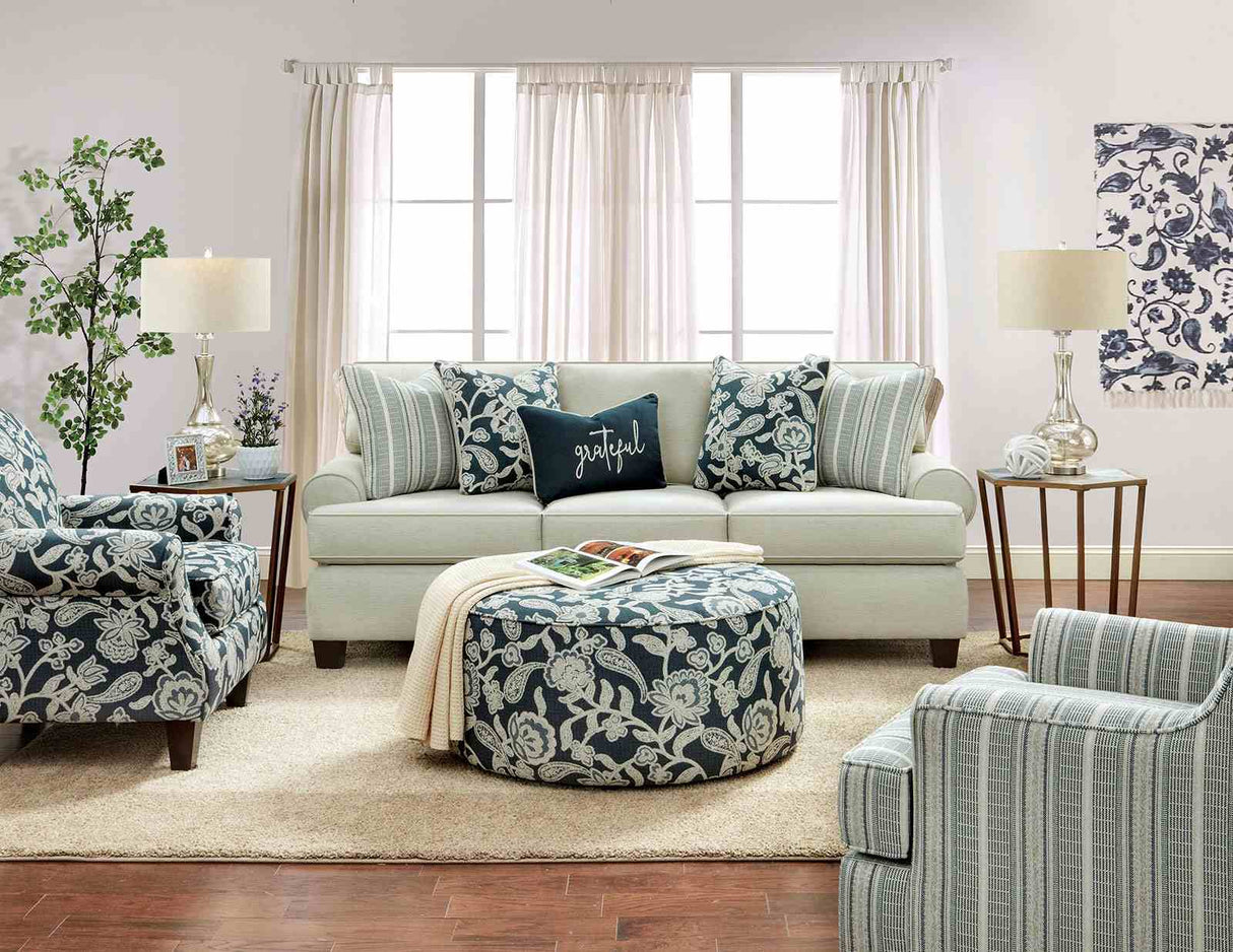 Porthcawl Ivory Sofa from Furniture of America - Luna Furniture