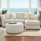 Saltney Ivory Sectional from Furniture of America - Luna Furniture