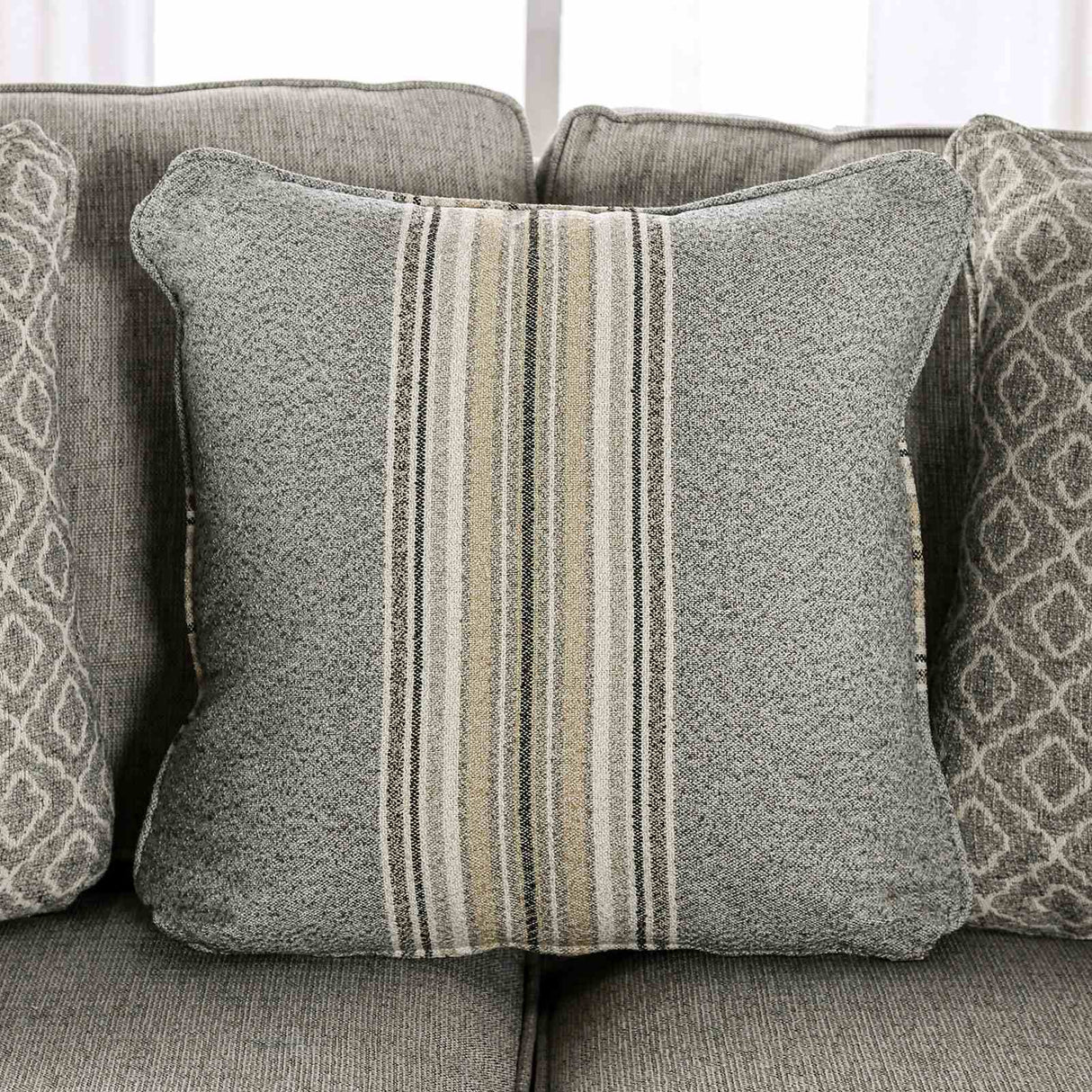 Stephney Gold/Gray Loveseat from Furniture of America - Luna Furniture