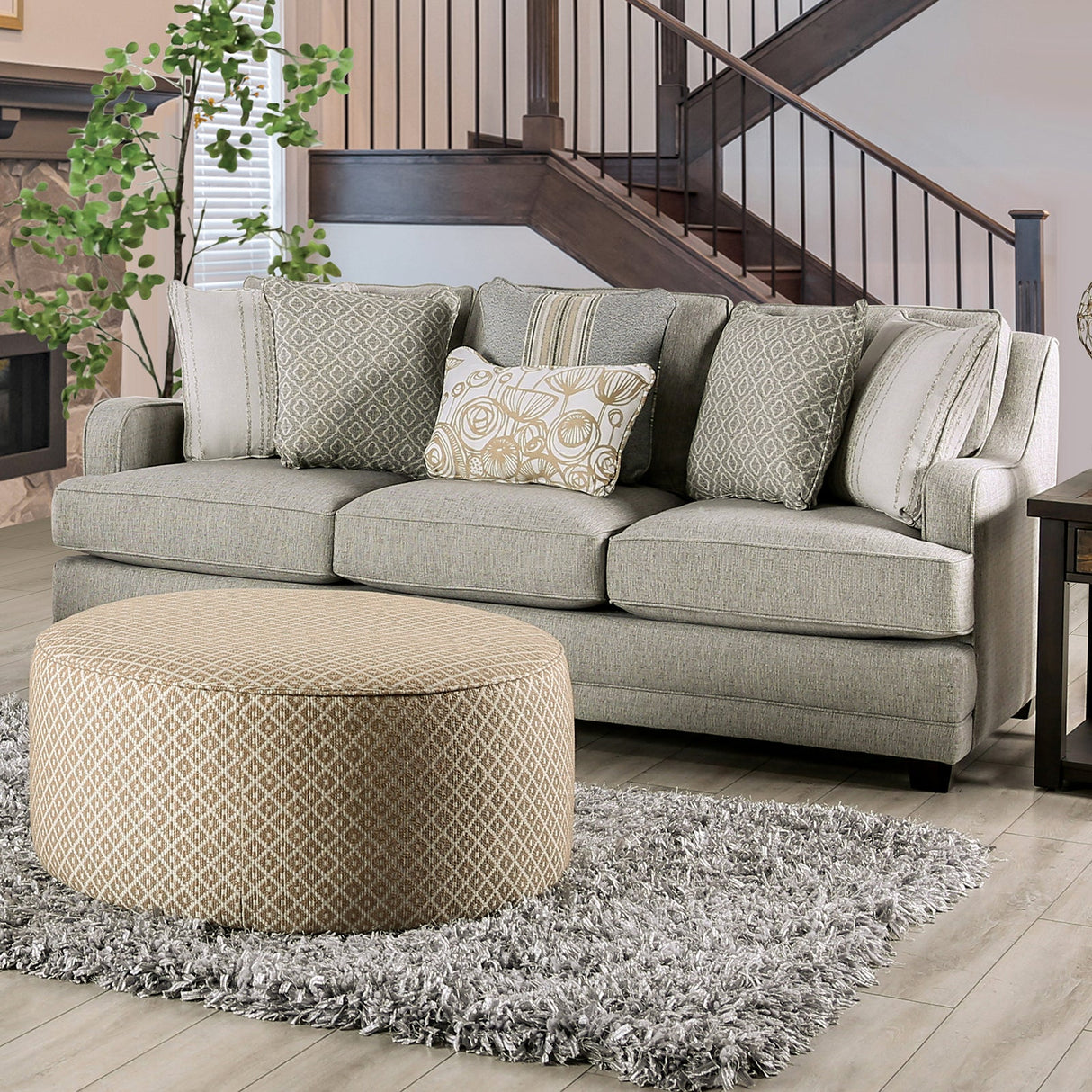 Stephney Gold/Gray Transitional Living Room Set from Furniture of America - Luna Furniture