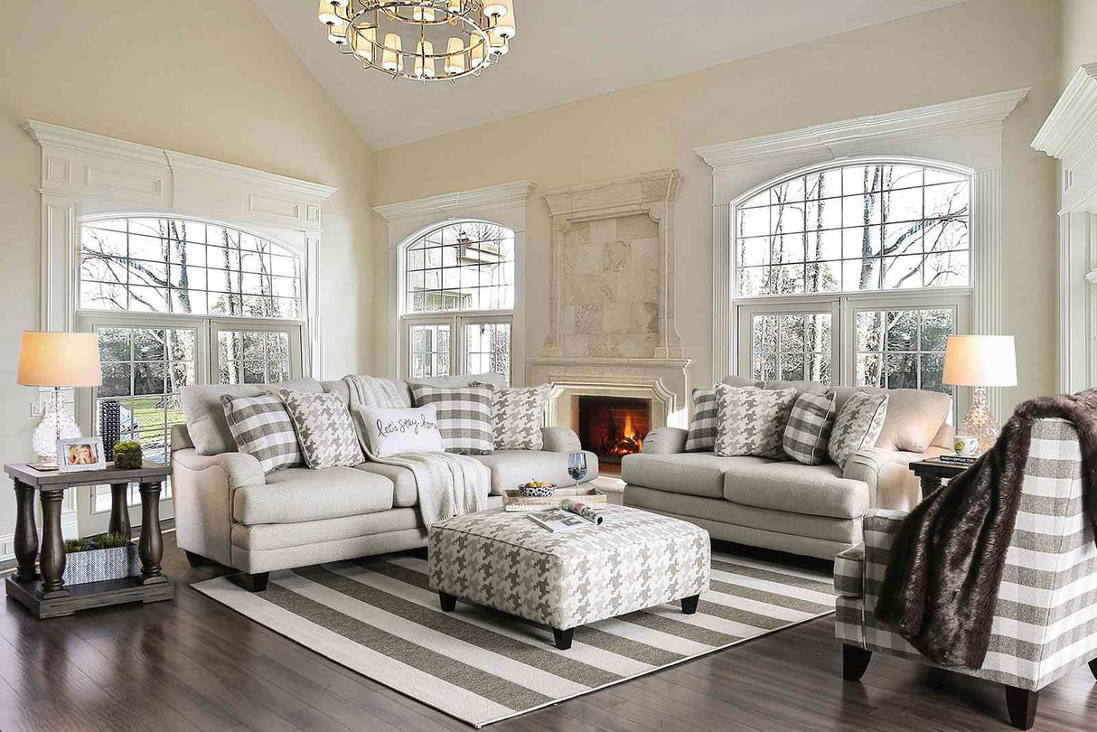Christine Light Gray Sofa from Furniture of America - Luna Furniture