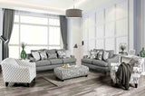 Verne Pattern Ottoman from Furniture of America - Luna Furniture